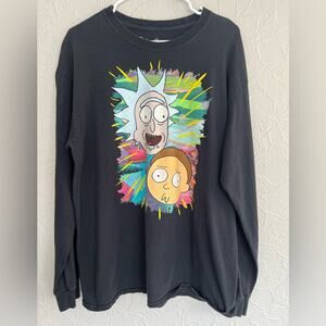 MENS RICK & MORTY RIPPLE JUNCTION OFFICIAL LONGSLEEVE SHIRT SIZE LARGE